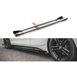 Накладки сплиттеры на пороги на BMW 1 F20 / F21 M-Pack / M140i рестайл